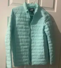 Lands' End Women's Aqua Puffer Jacket