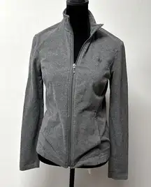 Gap  Body Fit Women's Black Fitness Jacket Small Gray Full Zipper 2 Pockets