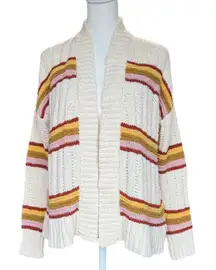 Madewell Striped Diaz Knit Open‎ Front Cardigan Sweater