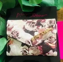 Betsey Johnson Gothic Roses Wallet NWT • Dark Romance Floral Zip Wallet