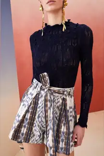 Ulla Johnson Celeste Sweater Midnight Popcorn Navy Blue Knit Pullover Size Small