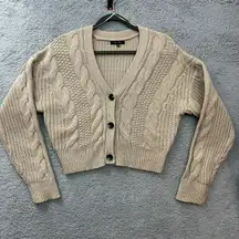 Lovetree Design Honey VNeck Slouchy Knit Crop Cardigan