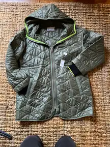 Quilted Nylon Zipper Jacket Sz S $625 Only wear it one time  Excellent condition  Pm if you have questions  Please refer to the photos as part of the descriptions