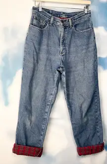 L.L. Bean “Double L” flannel lined relaxed fit jeans
