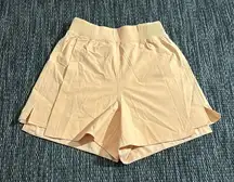 Stretch Woven Relaxed-Fit High-Rise Short 4"