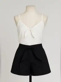 ✨ NWT J.Crew Black High-Rise Tie Waist Shorts - Size 6