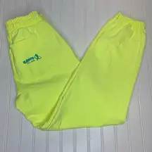 Club Fantasy Neon Yellow Starlight Sweatpants  Sz Small