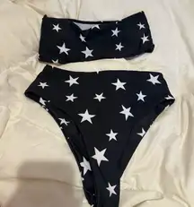 SheIn black & white star bikini