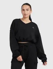 ALL DAY LIGHTWEIGHT OVERSIZED V-NECK SWEATSHIRT