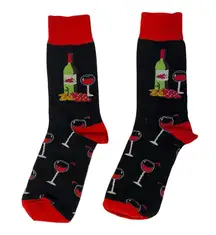 NWOT Black Red Red Wine 🍷 Socks