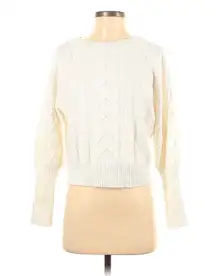 Tahari Cableknit Sweater White