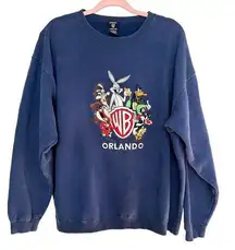 Looney Tunes Vintage  Sweatshirt Orlando Embroidered Navy