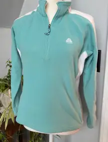 ACG Nike Quarter Zip Fleece Pullover Aqua Blue White Athletic Jacket Womens med
