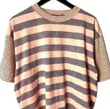 Vintage Todays News Ocean Cargo T Shirt 80s 90s Multicolor Large L Striped Tee