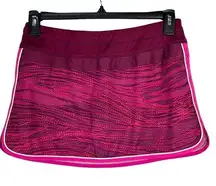 Athleta Sz 8 Ramp It Up Skort Abstract Activewear Zip Pocket Stretch Liner Golf