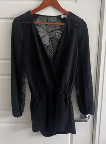 Parker Black Lace Short Romper