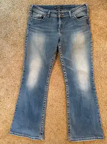 Silver Jeans Co SUKI Bootcut Jeans Womens W33 L30 Medium Wash Distressed
