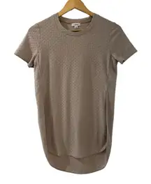 Wilfred Blouse Oatmeal Capucine Dot Short Sleeve Slit Sides Shirt Size XXS