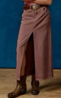 Urban Outfitters Mandi Denim Long Maxi Skirt Small Women’s Wine