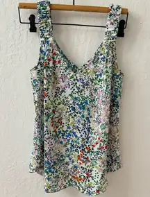 Cabi Floral Rotation Tank Top SizeXS 5917 Lightweight Cottagecore Relaxed
