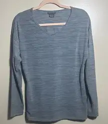 Exofficio Gray Striped Long Sleeved Top | Small
