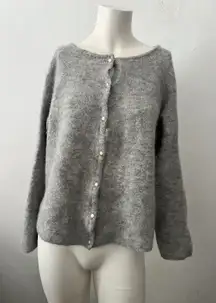 Sezane Paris Gaspard Sweater S Mohair Baby Alpaca Mix Grey Quiet Luxury Minimal