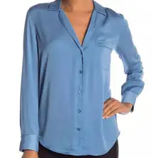 Equipment Femme Keira Satin Button Down Top Size Medium