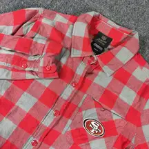 NFL Juniors Collection San Francisco 49ers Flannel Button Up Top‎ Size M