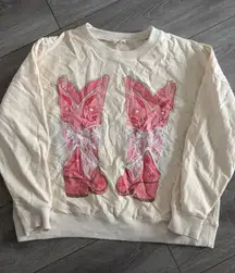 Lacy Cowboy Boot Crewneck 