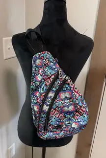 Sakroots On the Go Nylon Sling Bag Floral Pink/Canyon Multicolor Pink Blue Pack