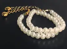 4 Pearl And Gold Bracelet/Anklet Chains