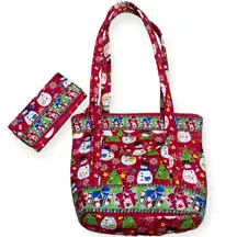 Snowman Christmas Quilted Purse and Trifold Wallet