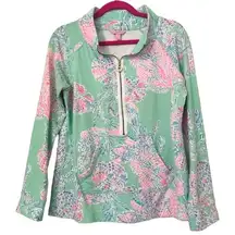 Lilly Pulitzer Womems Skipper Popover Monty Fresh Fan Sea Medium