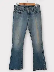 Vintage Y2K Abercrombie & Fitch Low Rise Hip Hugger Embellished Bootcut Jeans