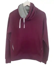 Under Armour cowl neck small drawstring quilted sweatshirt maroonish purple