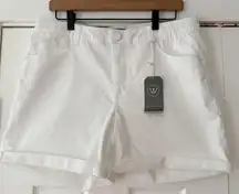 Wit & Wisdom White Denim Shorts‎ Size 12 Absolution Technology NWT