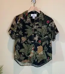 ERIN LONDON safari button down shirt