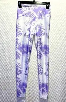 🍇 KYODAN Lavender Tie Dye Women's TP/XS High Waist 25" Yoga Pants Ankle Le…