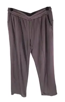 Danskin Womens Lounge Pants Pintuck Pull On Pockets Mauve Purple L