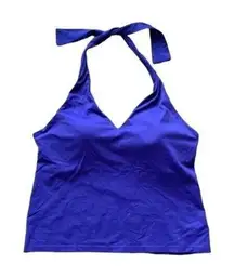 Shock Absorber Blue Halter Neck Sports Bra Top Padded Supportive 36C Activewear