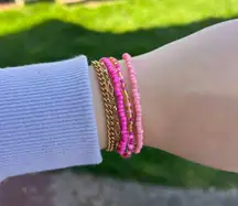 Pink Stack Beaded Bracelet