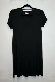 Madewell | Black Short Sleeve T-Shirt Essential Small Jersey stretch‎ Maxi Midi