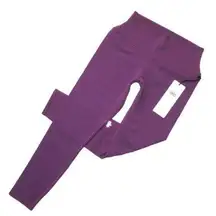 NWT Alo Yoga 7/8 High-Waist Airbrush Legging in Dark Plum Stretch Workout M