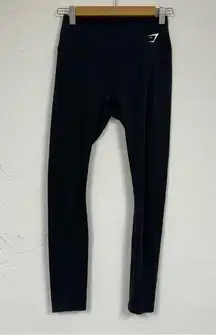 Gymshark Black High Waisted Ankle Length Leggings Yoga Pants Womens S