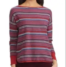 CHAPS  Red Striped Boatneck Sweater