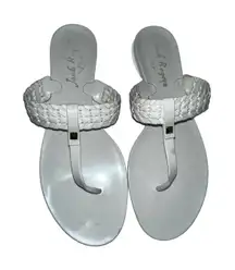 Jack Roger’s white jelly flip flops‎ size 9