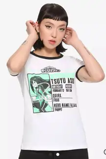 Profile NWT My Hero Academia Froppy  Girls Ringer T-Shirt