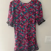 Rixo x Target Mixed Floral Puff Sleeve Mini Dress size 2