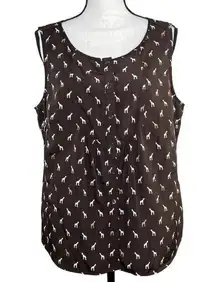 Croft & Barrow Brown Giraffe Tank Size XL