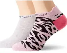 NWT Calvin Klein Leopard Back Tab no show socks
